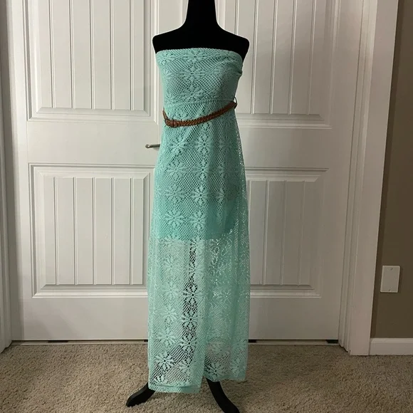 Rue21 Dresses | Teal Rue 21 Log Crochet Dress | Color: Green | Size: S | Ssshannonlee's Closet